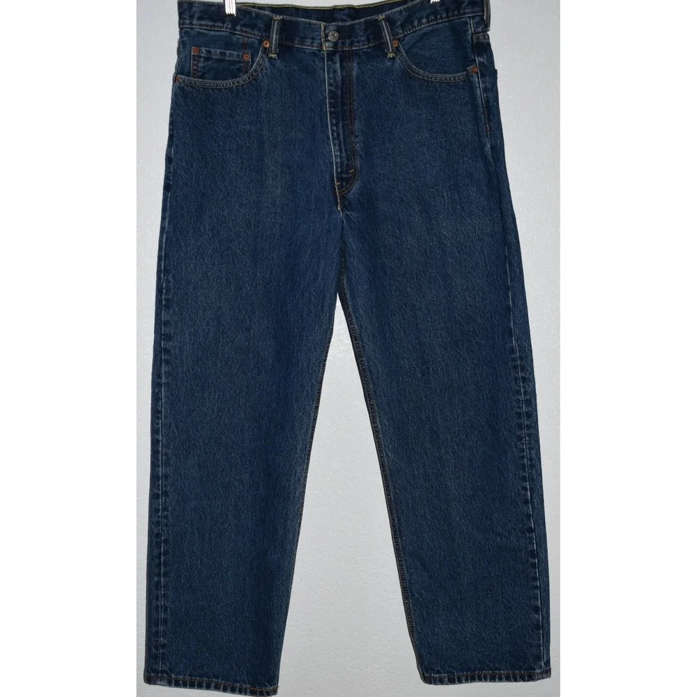 Levis 550 Mens 38x30 Relaxed Fit Blue Jeans 100% Cotton Medium Wash‎ 5-Pocket